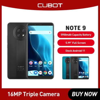 Cubot 9 Pastaba Android 11 Dual SIM 3GB+32GB Telefonas Triple Kamera 5.99