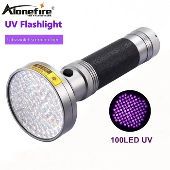AloneFire 18W 100Led Didelės galios UV Žibintuvėlis fakelas 395nm ultravioletinių 