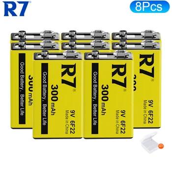 R7 8-24PCS 9V NI-MH baterija 6F22 baterijos Ni-Mh 9V bateriją, mikrofono detektorius universalus matuoklis