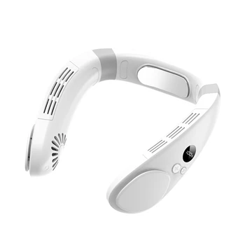 Nešiojamų Kaklo Ventiliatorius Nešiojamų Oro Kondicionierius Elektrinis Ventiliatorius Įkraunamas Mini USB Bladeless Gerbėjai Lauko Sporto Balta