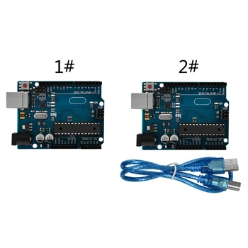 UNOR3 Valdiklio plokštės ATmega328P su USB Laidu, už arduino IDE
