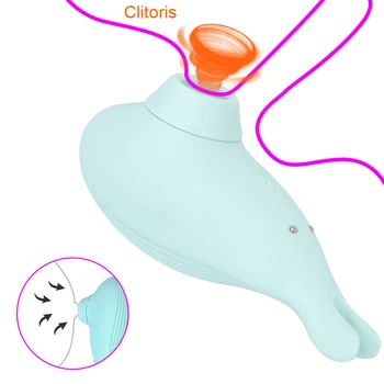 7 Dažnių Čiulpti Vibratorius G Spot Vibratorius Mėlynasis Ryklys Klitorio Stimuliatorius Spenelių Massager Oralinis Seksas, Sekso žaisliukai Moterims