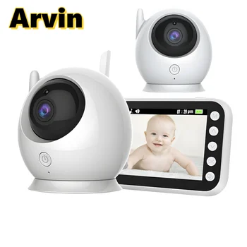 Kūdikio stebėjimo Kamera 4.2 colio Ekranas, Naktinio Matymo Zoom 2 Garso VOX Lopšinė Kūdikiui Verkti, Signalizacijos Temperatūros Stebėjimas